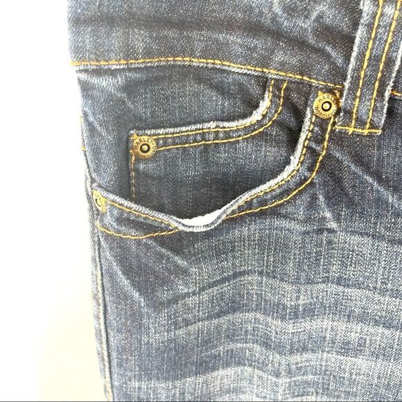 Harley Davidson blue jeans denim pants 10 long EUC bootcut low rise - Picture 2 of 16